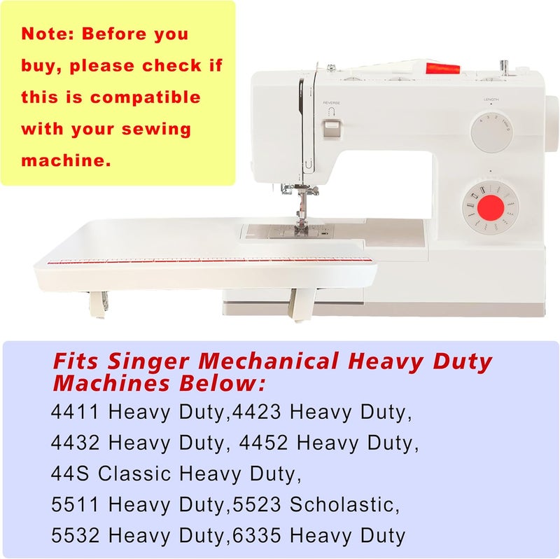 StitchTech Sewing Machines Extension Table Compatible with Singer Brand 44S, 4411, 4423, 4432, 4452, 5511, 5523, 5532, 6335 Heavy Duty Sewing Machines (White) - Image 2